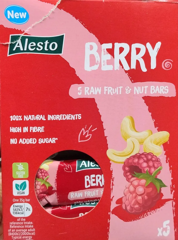 5 Berry Fruit & Nut Bars
