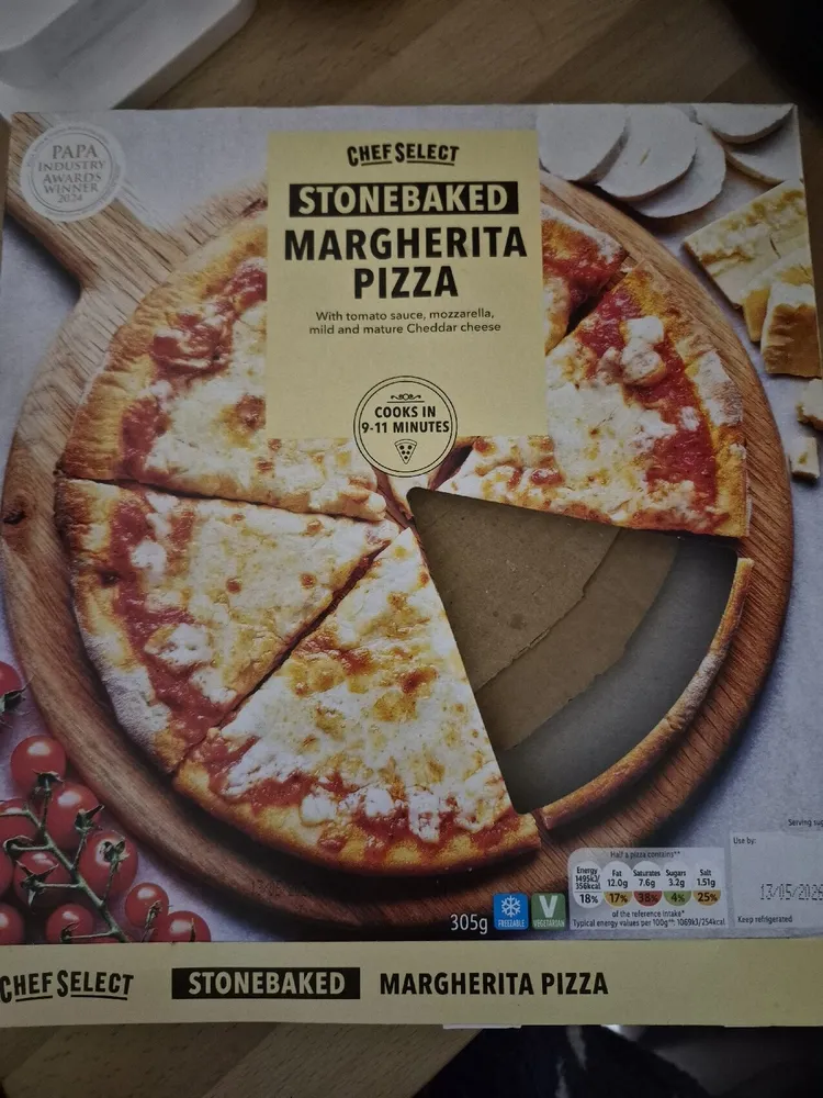 Stone baked Margherita Pizza