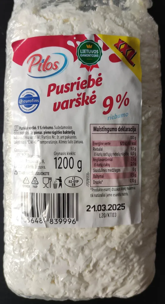 Curd 9 % fat
