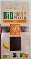 Chocolat noir orange bio 65% cacao