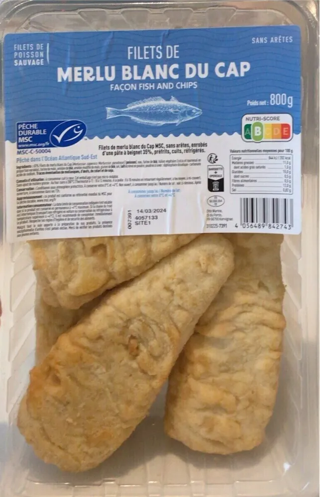 Filets de merlu blanc du Cap