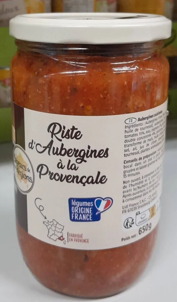 Riste d'aubergines à la provencale