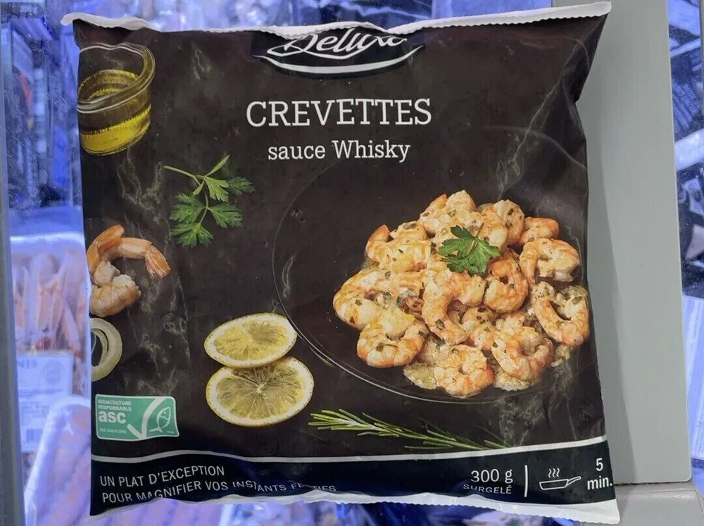 Crevettes sauce whisky