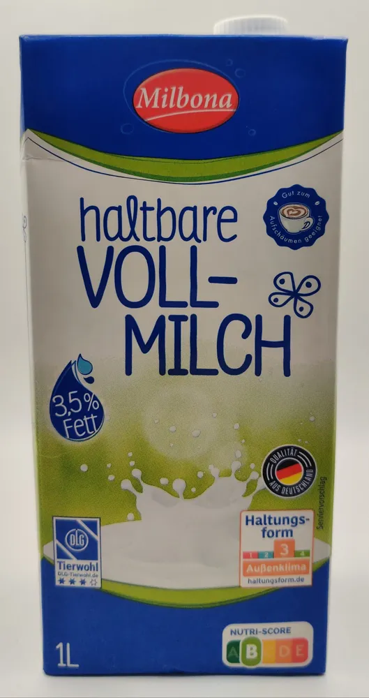 haltbare Vollmilch 3,5% Fett