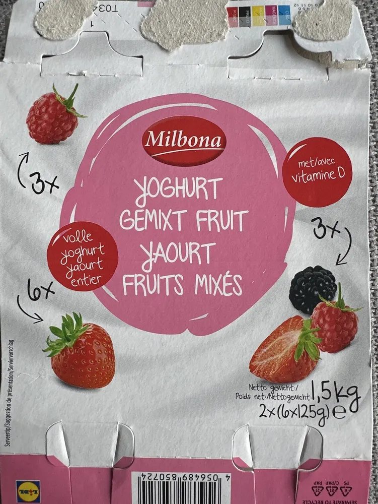 Yaourt fruits mixes
