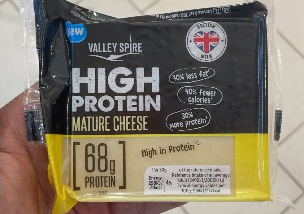 High protein mature cheese