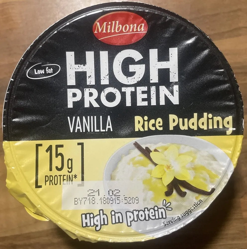 High Protein Rice Pudding Vanilla Flavour