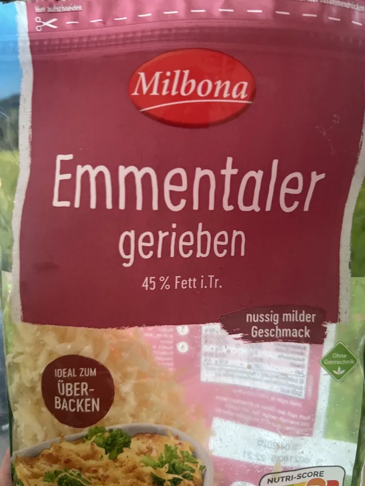 Emmentaler gerieben