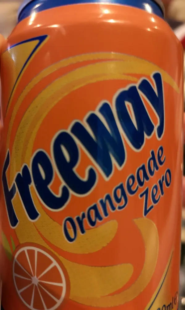 Carbonated no added sugar orange flavour soft drink with sweetener.