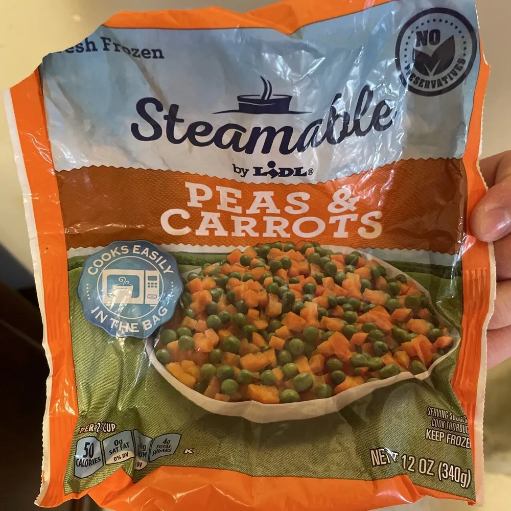 Steamable peas and carrots