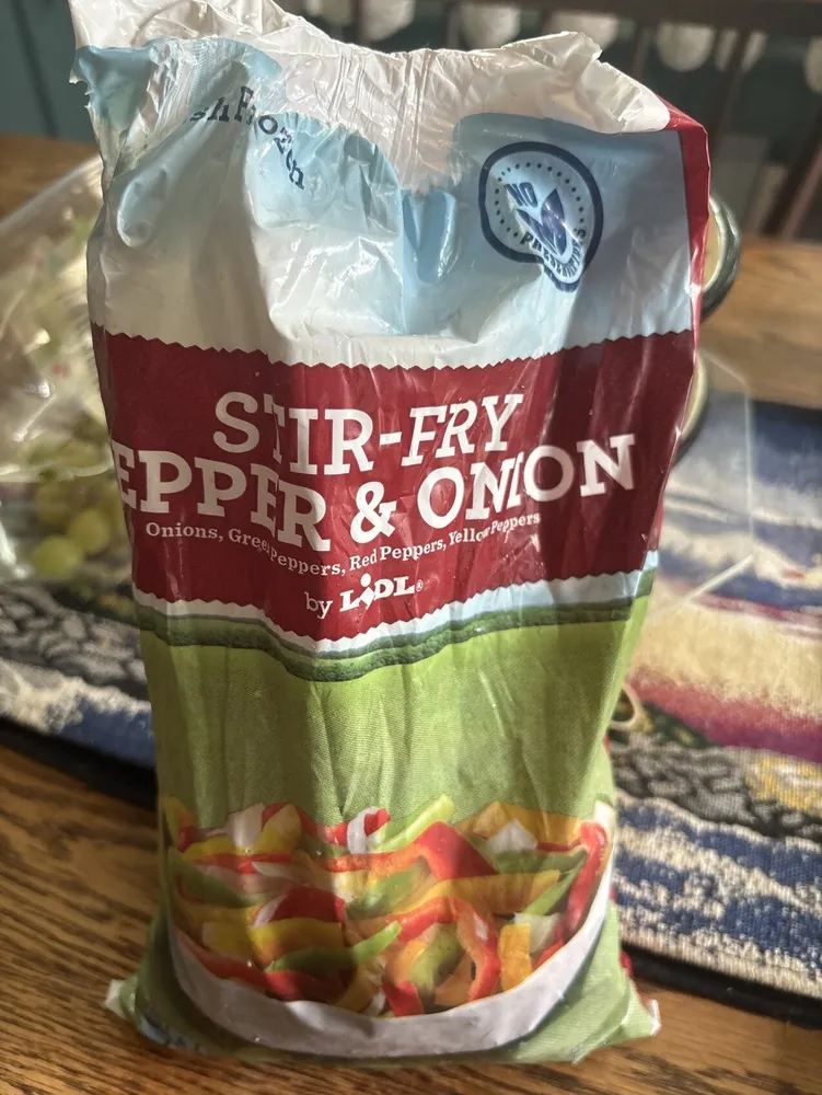 Stir fry peppers and onion