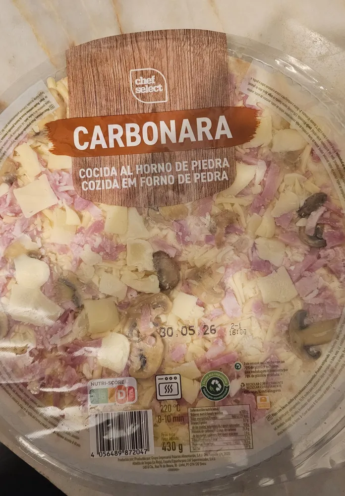 Pizza Carbonara Hacendado