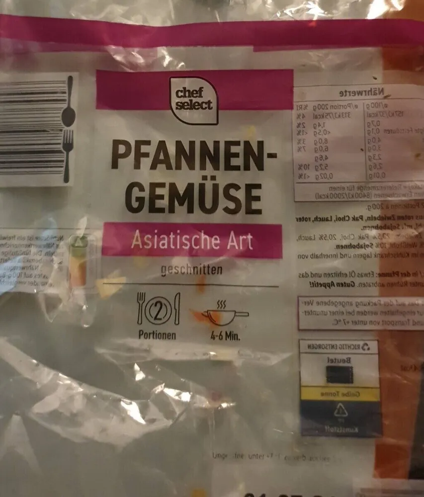 Pfannengemüse asiatische Art