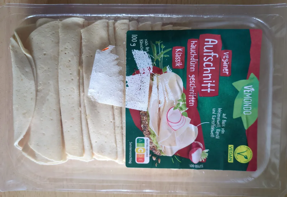Veganer Aufschnitt Hauchdünn geschnitten Klassik