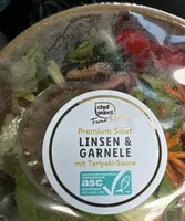 Premium Salat Linsen & Garnele mit Teriyaki Sauce