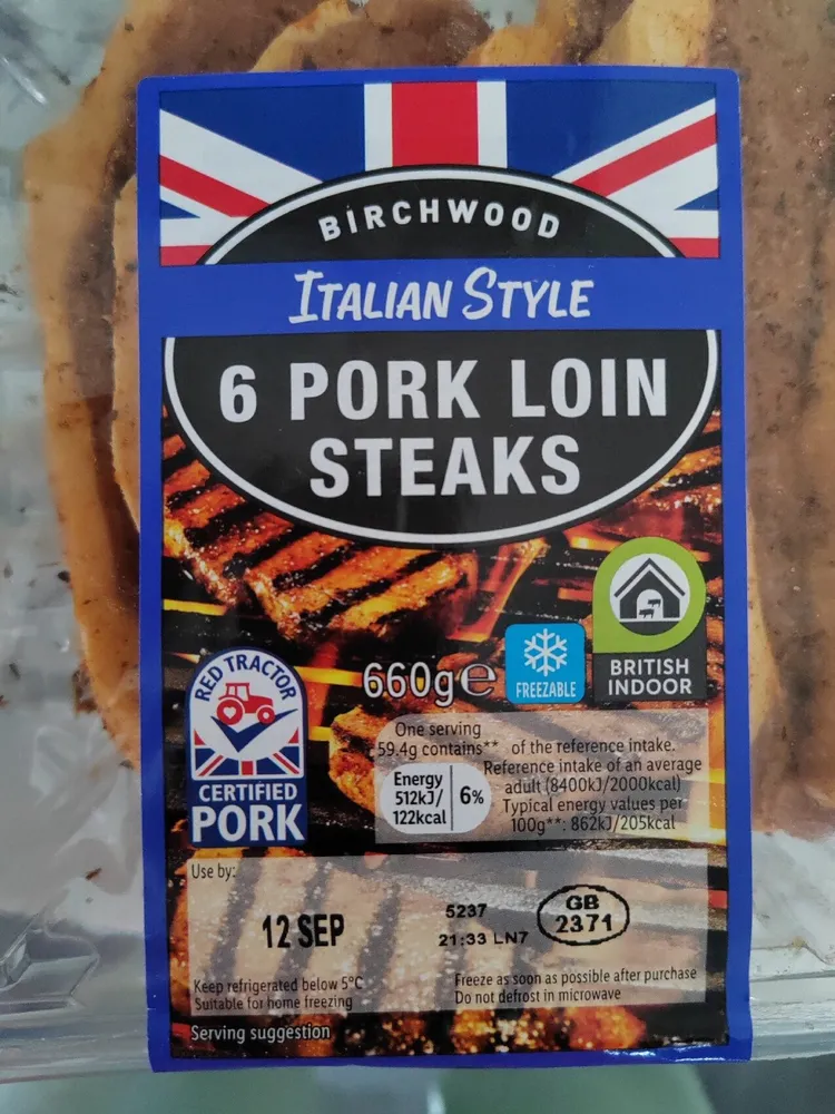 Italian Style Pork Loin Steaks