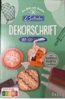 Dekorschrift Weiß Rot Gold