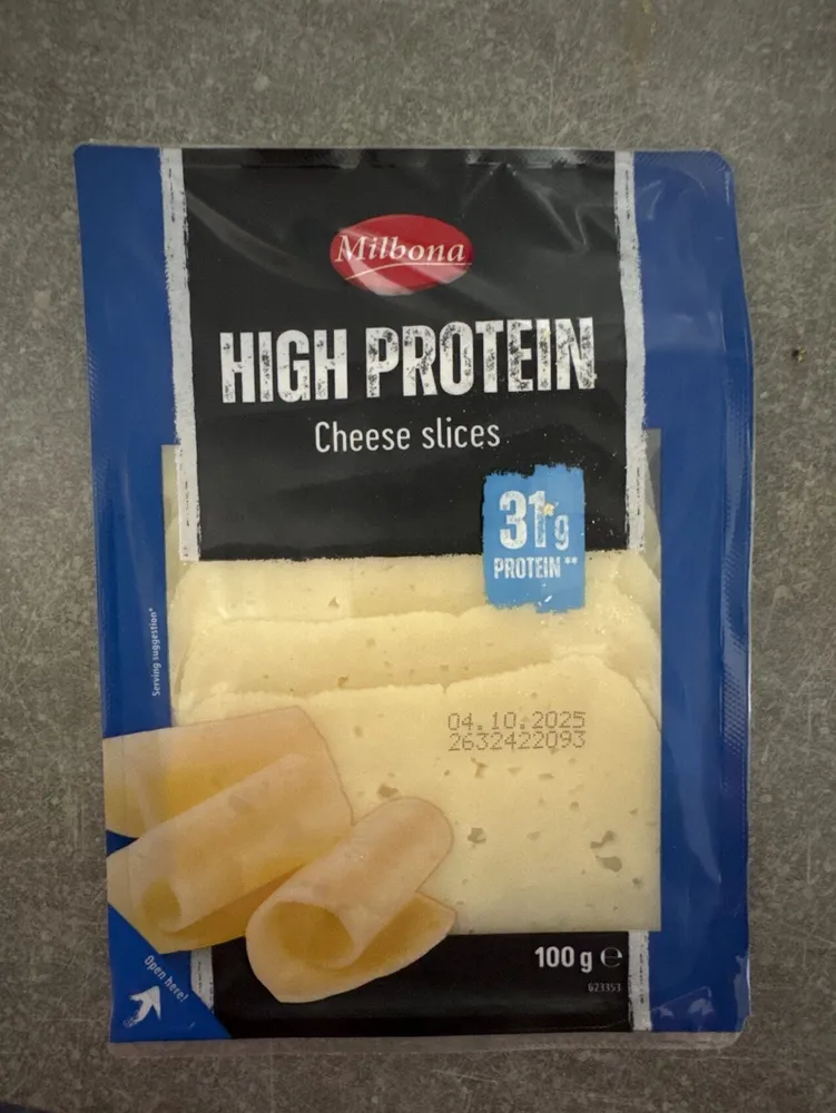 High protein cheese slices