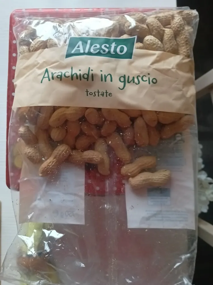 Arachidi in guscio tostate
