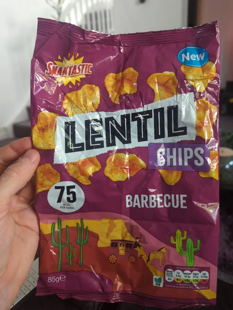 Barbecue Lentil Chips