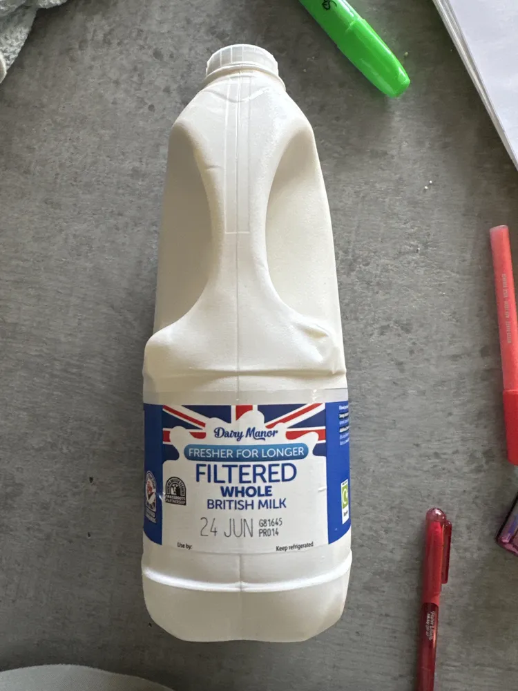 filtered whole British milk