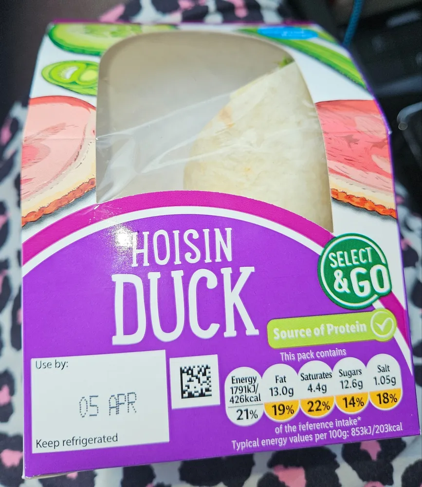 Hoisin duck wrap