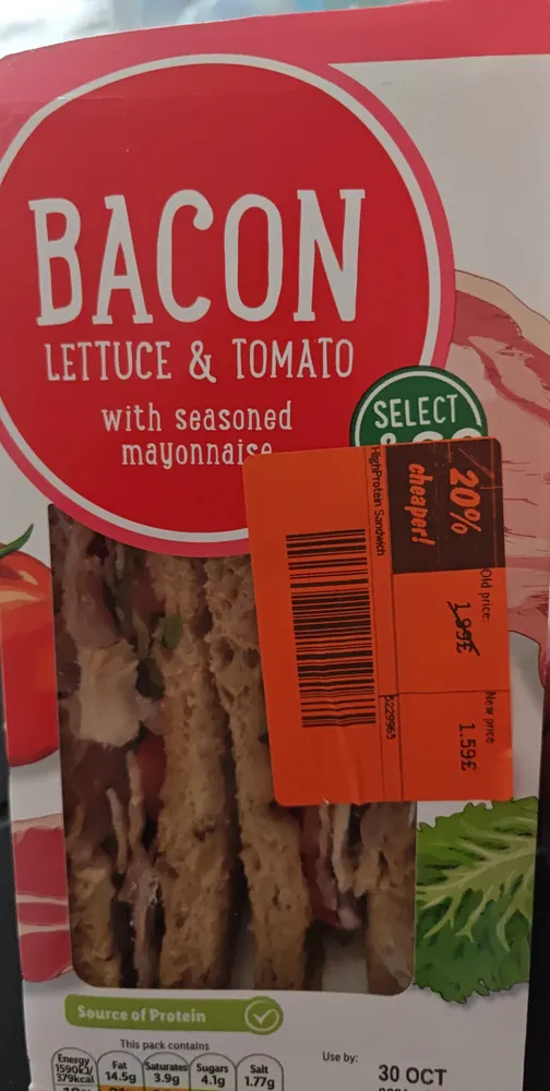 Bacon Lettuce & Tomato Sandwich