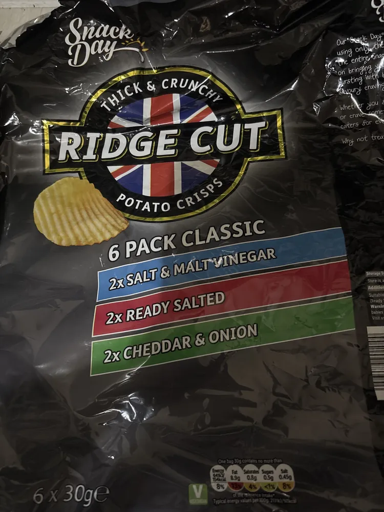 Ridge Cut Crisp Cheddar & Onion