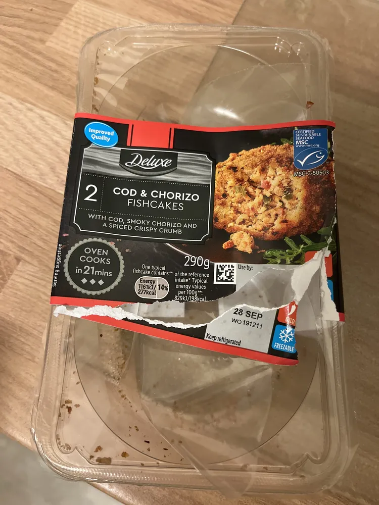 COD & CHORIZO FISHCAKES