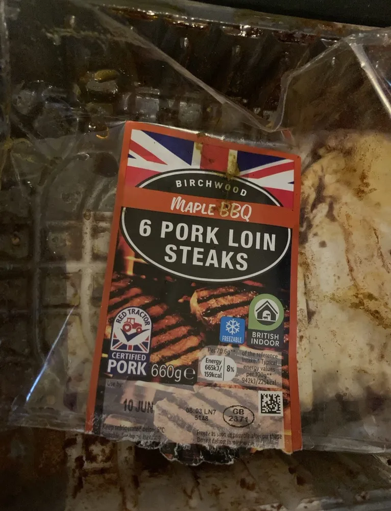 6 Pork Loin Steaks