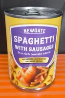 SPAGHETTI WITH SAUSAGES In a rich tomato sauce