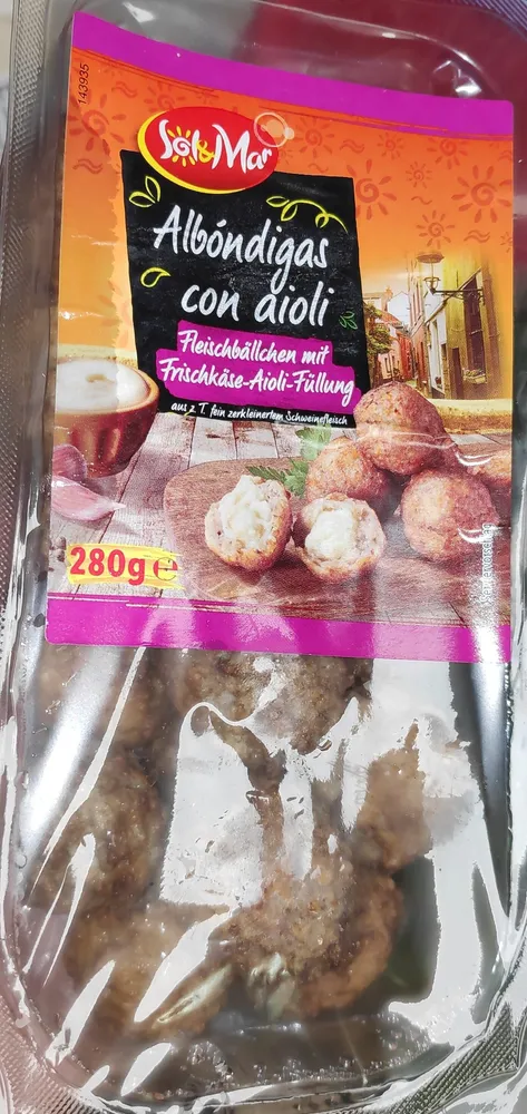 Fleischbällchen mit Frischkäse-Aioli-Füllung (Albóndigas con aioli)