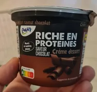 Crème dessert saveur chocolat riche en protéine
