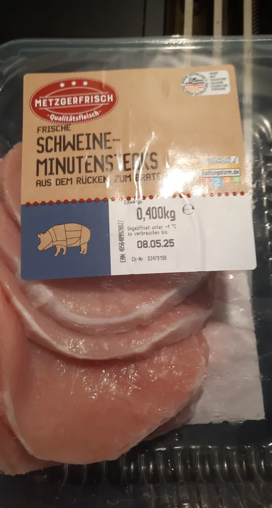 Frische Schweine Minutensteaks