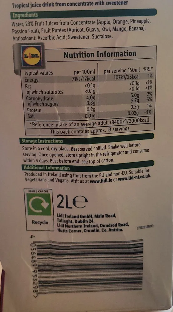 Tropical Juice Drink