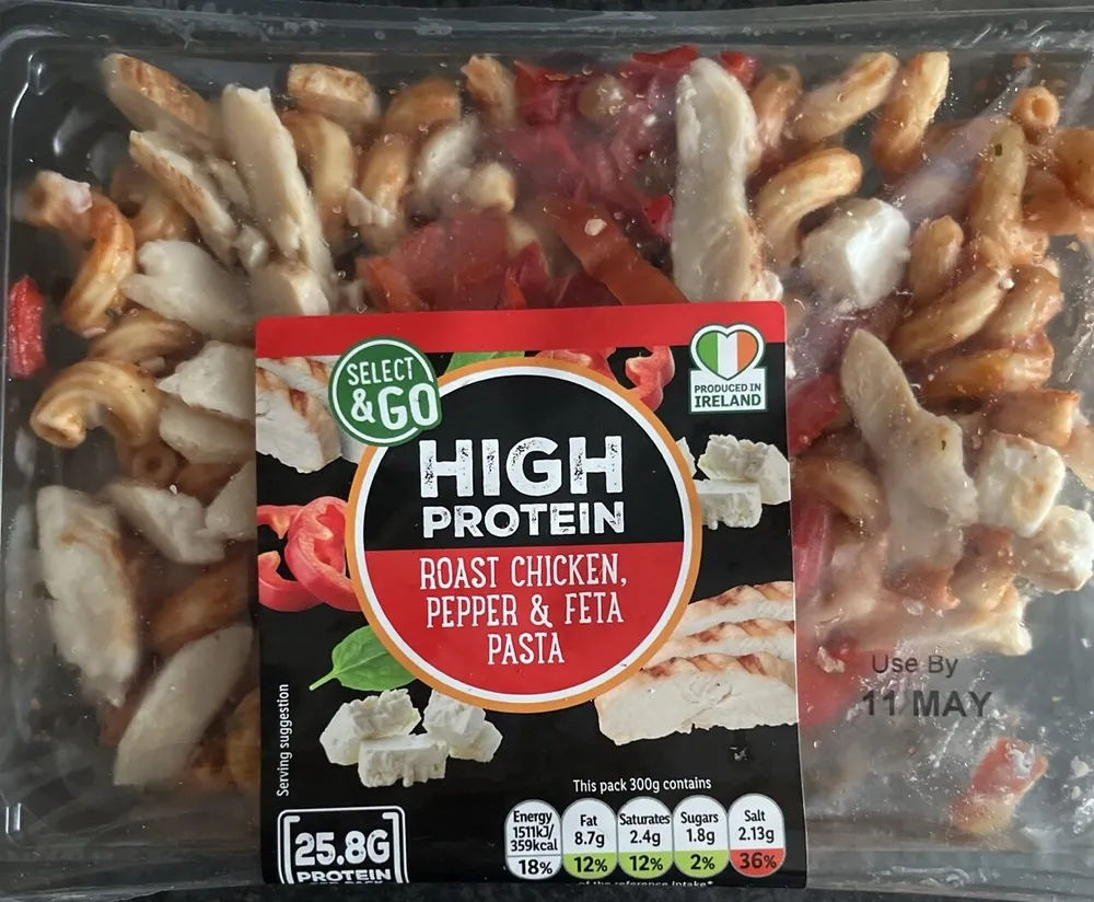 Roast Chicken Pepper And Feta Pasta