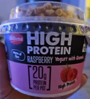 raspberry yoghurt with granola