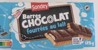 Barres chocolat fourrées au lait