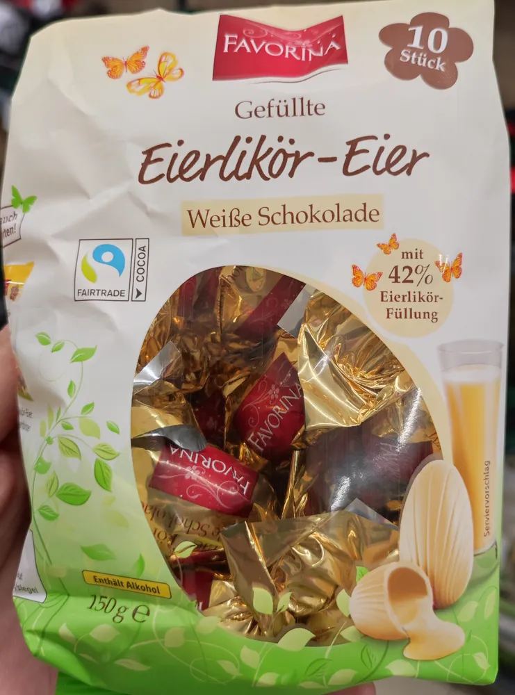 Gefüllte Eierlikör-Eier Weisse Schokolade