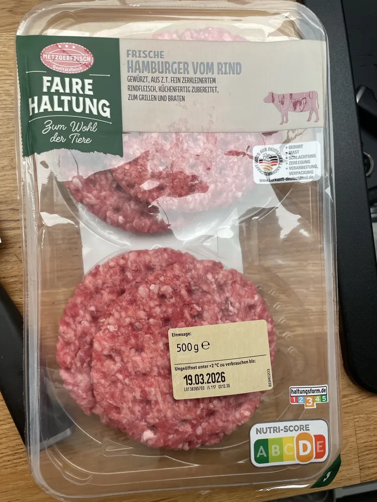 Hamburger patties