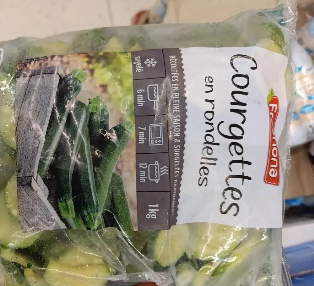 Courgettes en rondelles