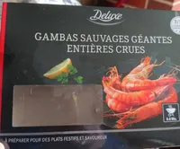 Gambas sauvages géante entière crues