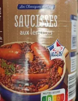 Saucisse aux lentilles