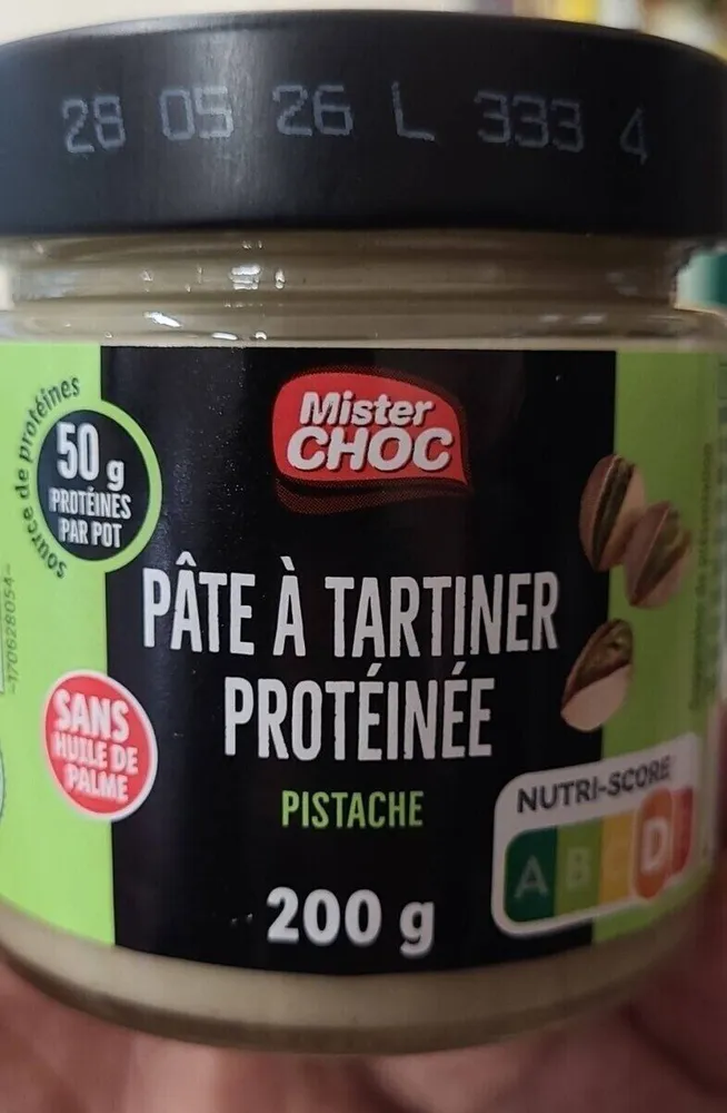 Pâte à tartiner protéinée pistache
