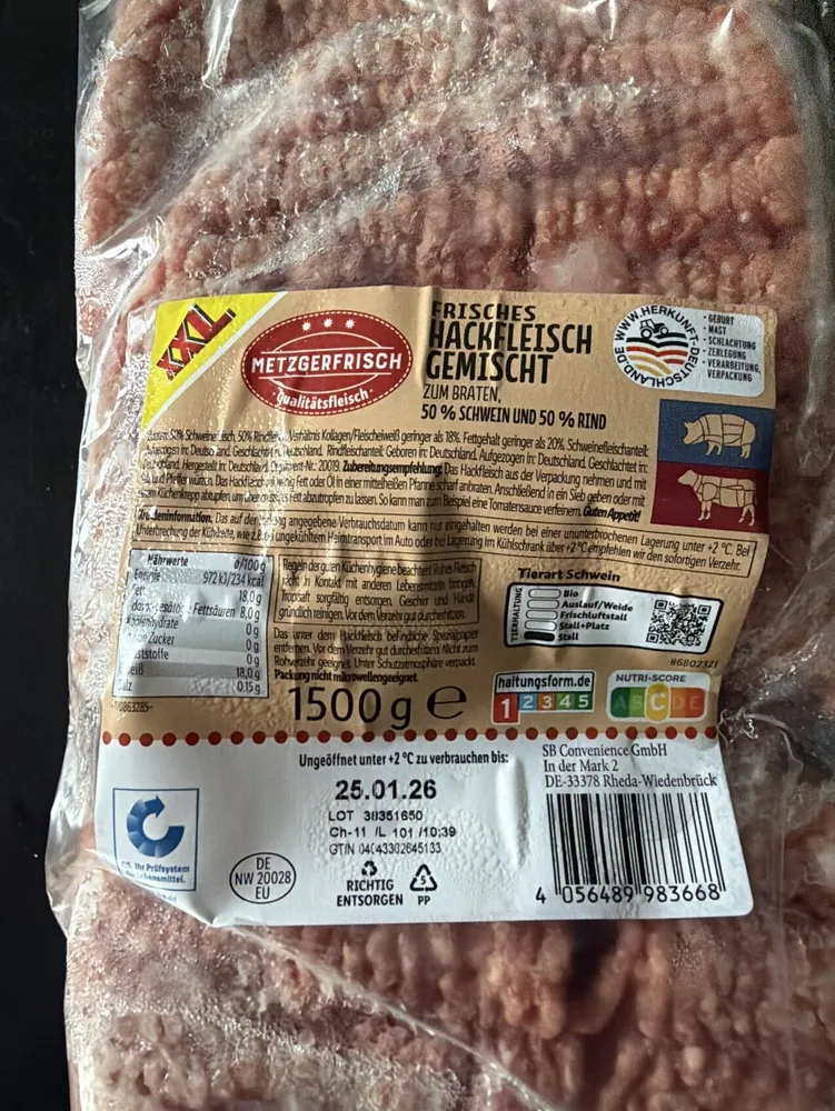 Hackfleisch Gemischt
