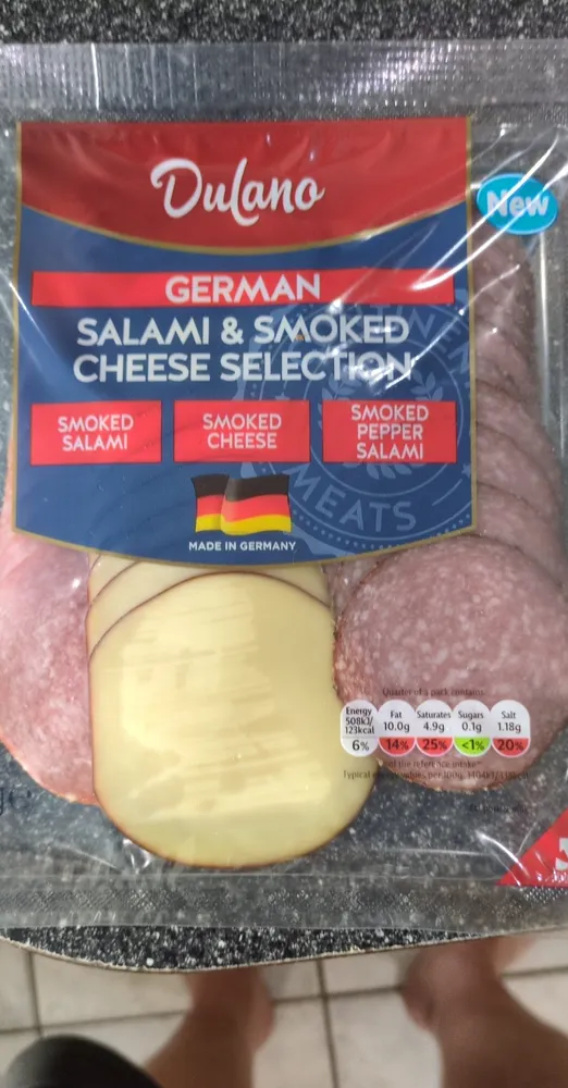 German cheese salami