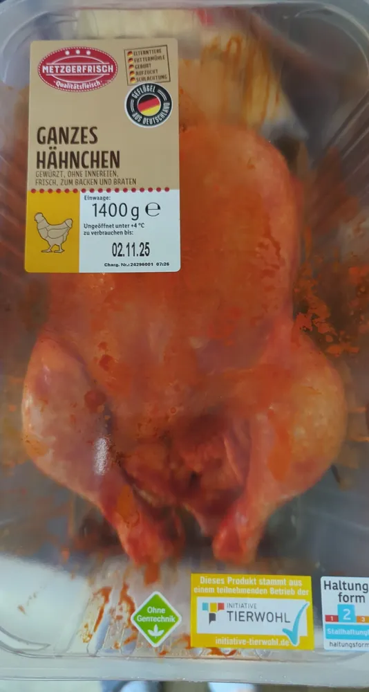 ganzes Hähnchen