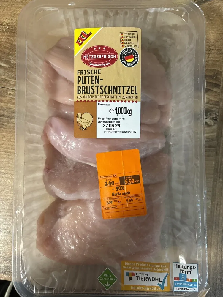 Puten-Brustschnitzel