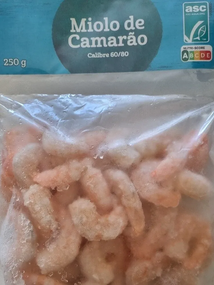 Miolo de Camarão Calibre 60/80