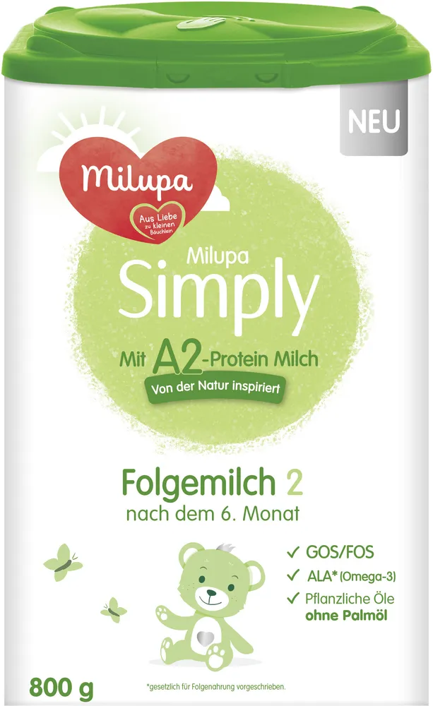 MILUPA Si,mply mit A2-Protein Milch Folgemilch 2 800G